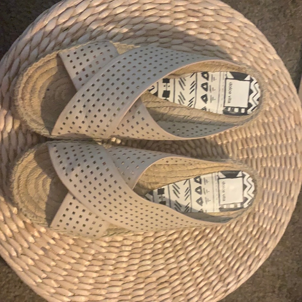 DV Dolce Vita Espadrille Laser-Cut Slides Sandals #0017